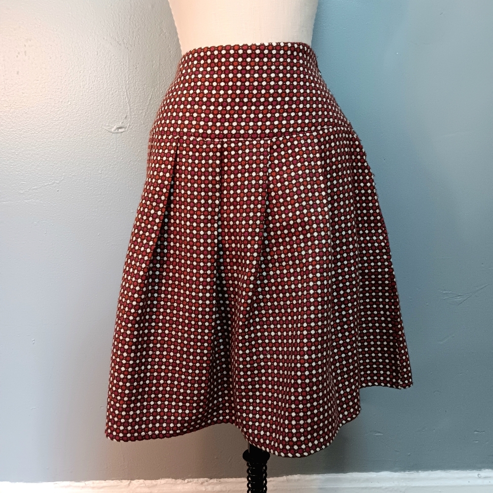 VTG Lux Urban Outfitters drop waist  polkadot schoolgirl skirt. 33" waist Sz 7.